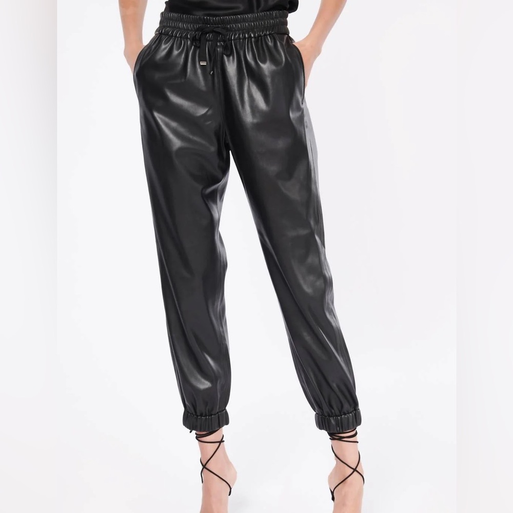 Cami NYC Dalton Vegan Leather Jogger Pants Drawstring